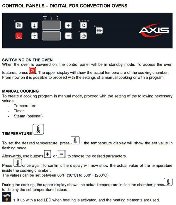 Axis AX-513RHD Half Size Convection Oven with Humidity - Top Restaurant Supplies