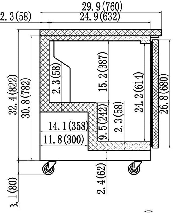 IKON IUC28R Undercounter Refrigerator, 27.8" Wide, 5.4 Cu. Ft. - Top Restaurant Supplies