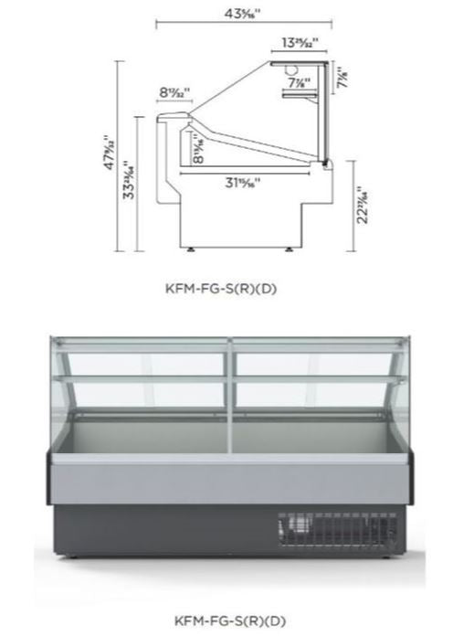 Hydra-Kool KFM-FG-40-S Fresh Meat Flat Glass Deli Case - Top Restaurant Supplies