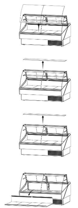 Hydra-Kool KFM-OF-40-S Fresh Meat Open Front Deli Case - Top Restaurant Supplies