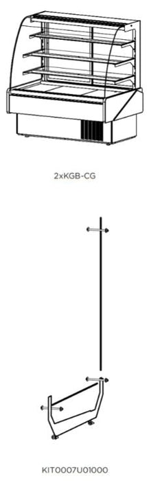 Hydra Kool KBD-CG-40-S Curved Glass Bakery Deli Case - Top Restaurant Supplies