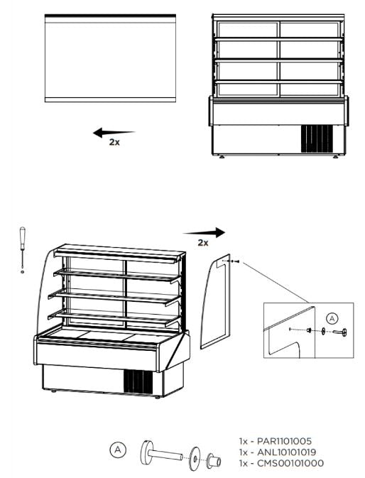 Hydra Kool KBD-CG-40-S Curved Glass Bakery Deli Case - Top Restaurant Supplies