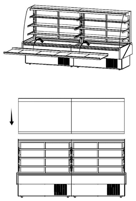 Hydra Kool KBD-CG-40-S Curved Glass Bakery Deli Case - Top Restaurant Supplies