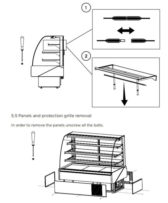 Hydra Kool KBD-CG-40-S Curved Glass Bakery Deli Case - Top Restaurant Supplies