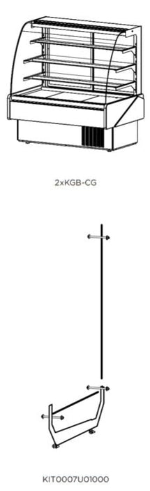 Hydra Kool KBD-CG-50-D Curved Glass Bakery Deli Case - Top Restaurant Supplies