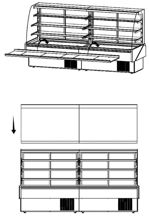 Hydra Kool KBD-CG-50-D Curved Glass Bakery Deli Case - Top Restaurant Supplies