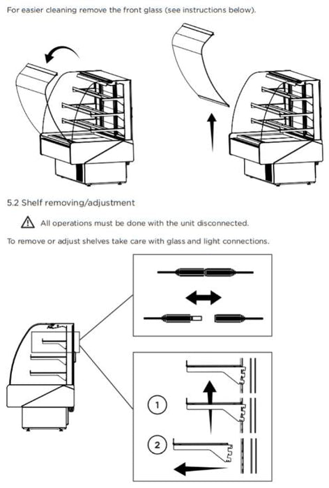 Hydra Kool KBD-CG-50-D Curved Glass Bakery Deli Case - Top Restaurant Supplies