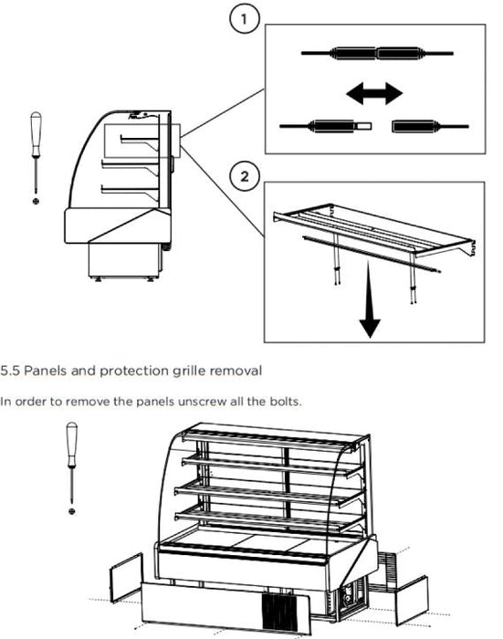 Hydra Kool KBD-CG-50-D Curved Glass Bakery Deli Case - Top Restaurant Supplies