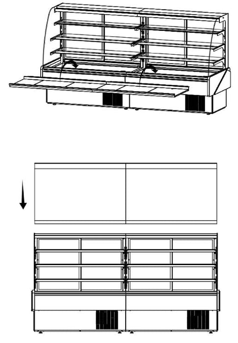 Hydra Kool KBD-CG-50-S Curved Glass Bakery Deli Case - Top Restaurant Supplies