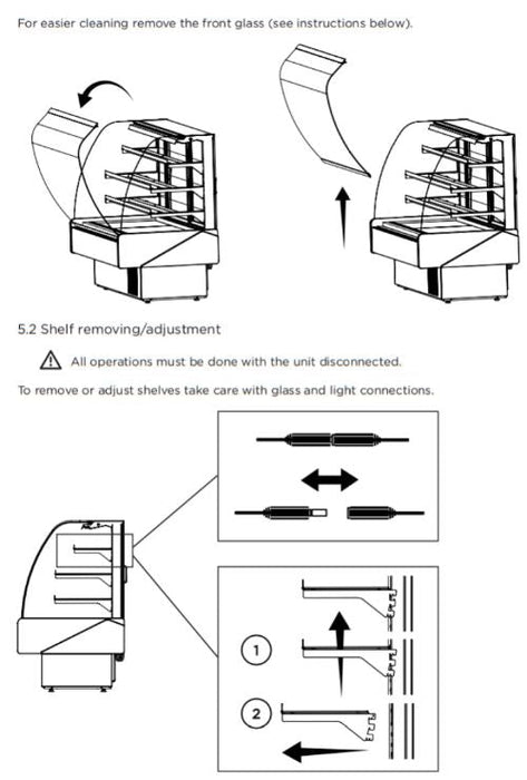 Hydra Kool KBD-CG-50-S Curved Glass Bakery Deli Case - Top Restaurant Supplies