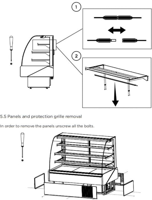 Hydra Kool KBD-CG-50-S Curved Glass Bakery Deli Case - Top Restaurant Supplies