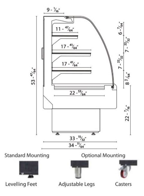 Hydra Kool KBD-CG-50-S Curved Glass Bakery Deli Case - Top Restaurant Supplies