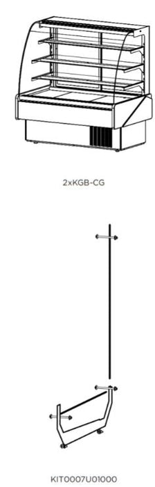 Hydra Kool KBD-CG-80-S Curved Glass Bakery Deli Case - Top Restaurant Supplies