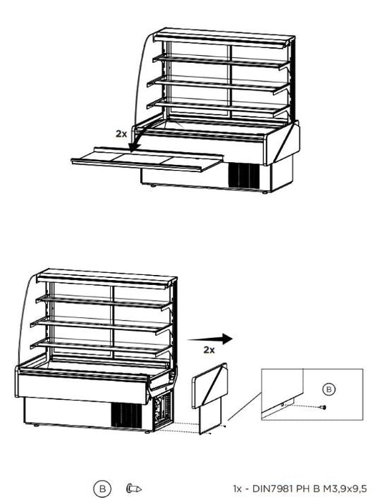 Hydra Kool KBD-CG-80-S Curved Glass Bakery Deli Case - Top Restaurant Supplies