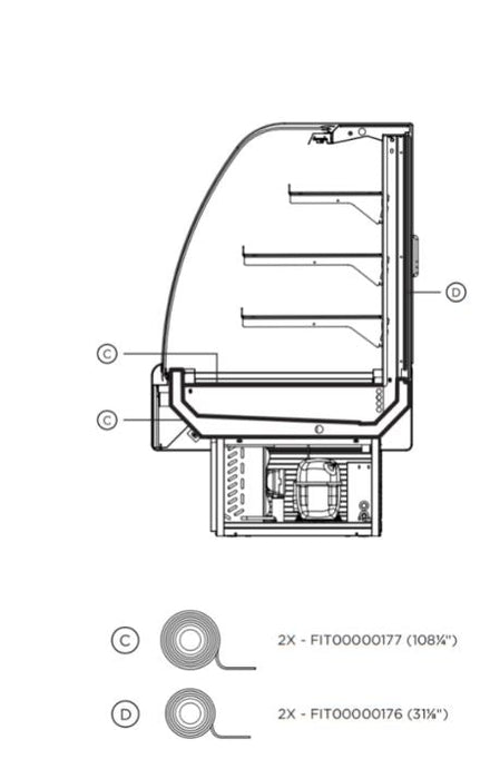 Hydra Kool KBD-CG-80-S Curved Glass Bakery Deli Case - Top Restaurant Supplies