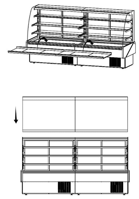Hydra Kool KBD-CG-80-S Curved Glass Bakery Deli Case - Top Restaurant Supplies