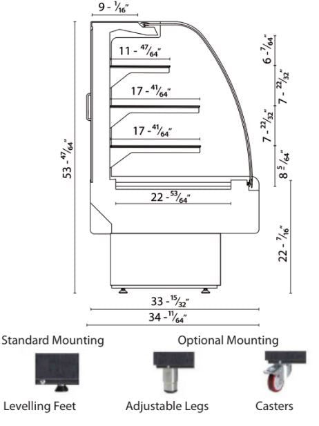 Hydra Kool KBD-CG-80-S Curved Glass Bakery Deli Case - Top Restaurant Supplies