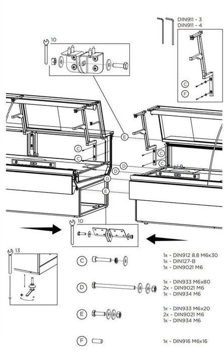 Hydra-Kool KFM-CG-100-S Fresh Meat Curved Glass Deli Case - Top Restaurant Supplies