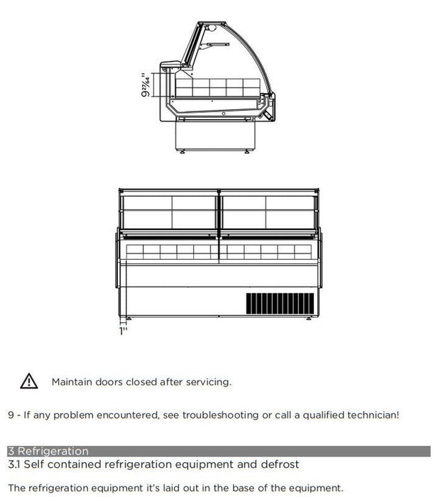Hydra-Kool KFM-CG-100-S Fresh Meat Curved Glass Deli Case - Top Restaurant Supplies