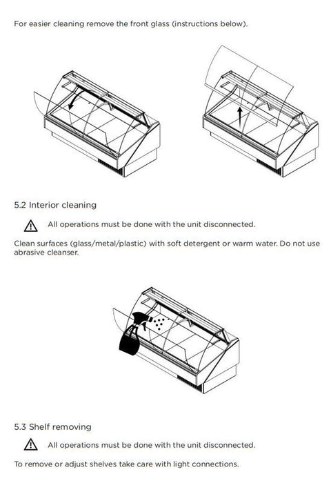 Hydra-Kool KFM-CG-100-S Fresh Meat Curved Glass Deli Case - Top Restaurant Supplies
