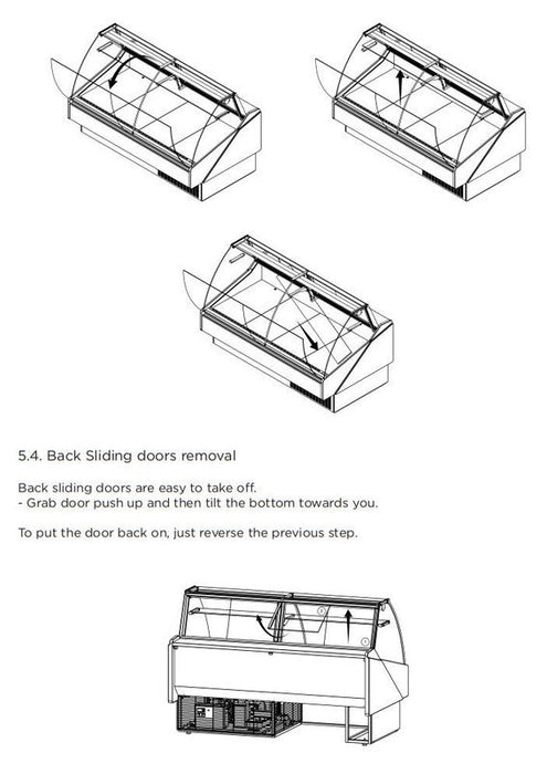 Hydra-Kool KFM-CG-100-S Fresh Meat Curved Glass Deli Case - Top Restaurant Supplies