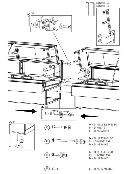Hydra-Kool KFM-CG-120-S Fresh Meat Flat Glass Deli Case - Top Restaurant Supplies
