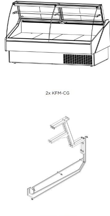 Hydra-Kool KFM-FG-40-S Fresh Meat Flat Glass Deli Case - Top Restaurant Supplies