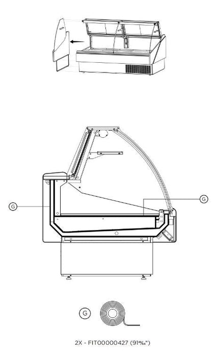 Hydra-Kool KFM-FG-40-S Fresh Meat Flat Glass Deli Case - Top Restaurant Supplies