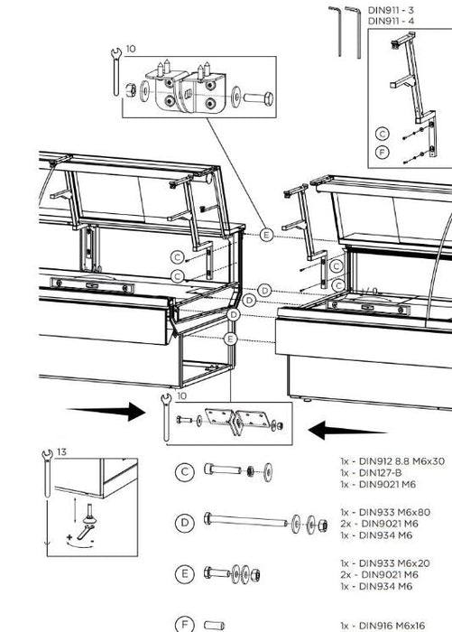 Hydra-Kool KFM-FG-40-S Fresh Meat Flat Glass Deli Case - Top Restaurant Supplies