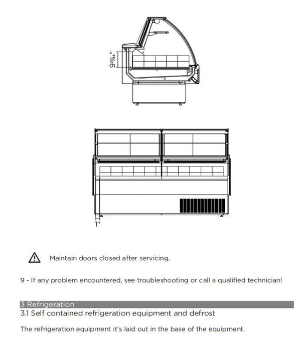 Hydra-Kool KFM-FG-40-S Fresh Meat Flat Glass Deli Case - Top Restaurant Supplies
