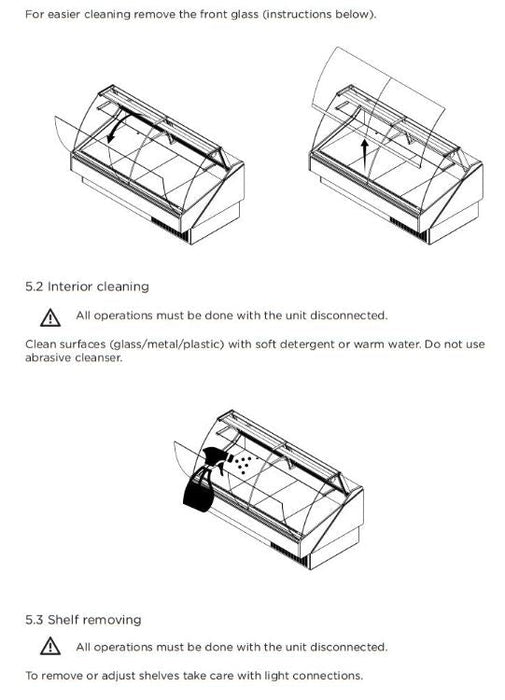 Hydra-Kool KFM-FG-40-S Fresh Meat Flat Glass Deli Case - Top Restaurant Supplies