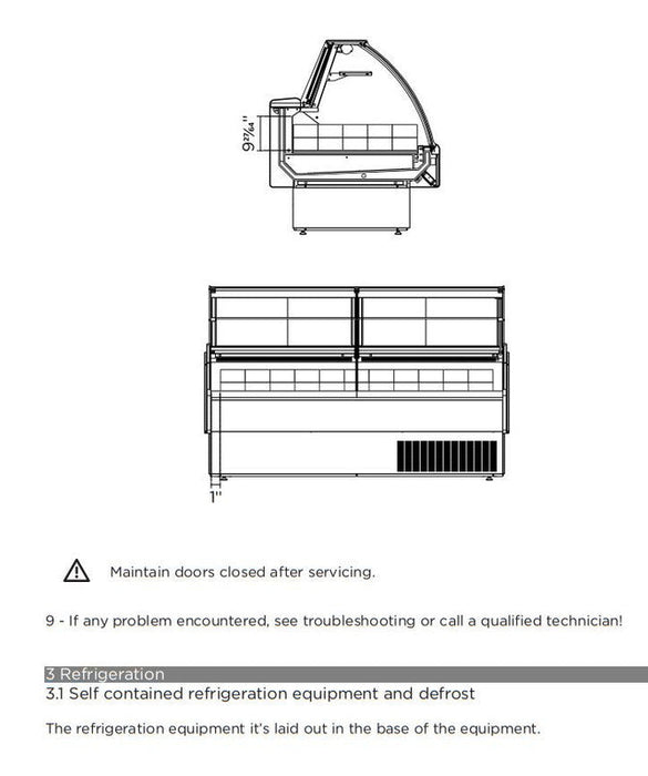 Hydra-Kool KFM-FG-50-S Fresh Meat Flat Glass Deli Case - Top Restaurant Supplies