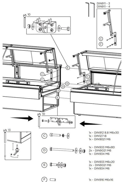 Hydra-Kool KFM-FG-60-S Fresh Meat Flat Glass Deli Case - Top Restaurant Supplies