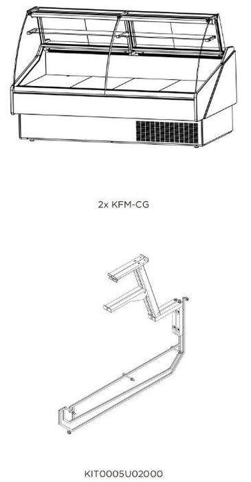 Hydra-Kool KFM-FG-80-S Fresh Meat Flat Glass Deli Case - Top Restaurant Supplies