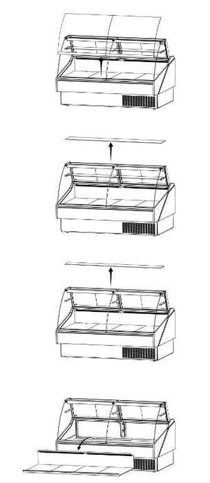 Hydra-Kool KFM-FG-80-S Fresh Meat Flat Glass Deli Case - Top Restaurant Supplies