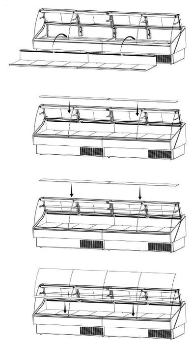 Hydra-Kool KFM-FG-80-S Fresh Meat Flat Glass Deli Case - Top Restaurant Supplies