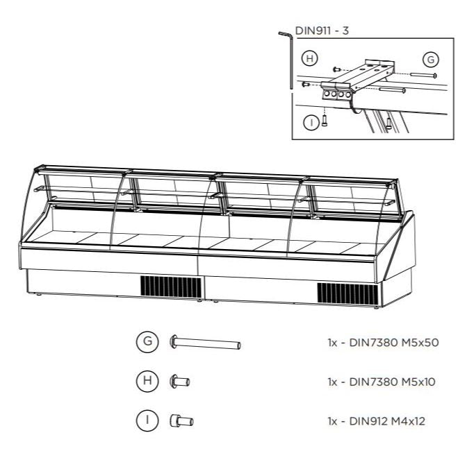 Hydra-Kool KFM-FG-80-S Fresh Meat Flat Glass Deli Case - Top Restaurant Supplies