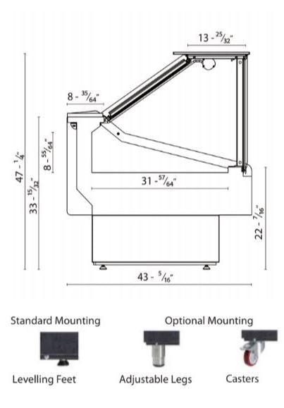 Hydra-Kool KFM-FG-80-S Fresh Meat Flat Glass Deli Case - Top Restaurant Supplies