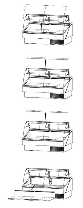 Hydra-Kool KFM-OF-100-S Fresh Meat Open Front Deli Case - Top Restaurant Supplies