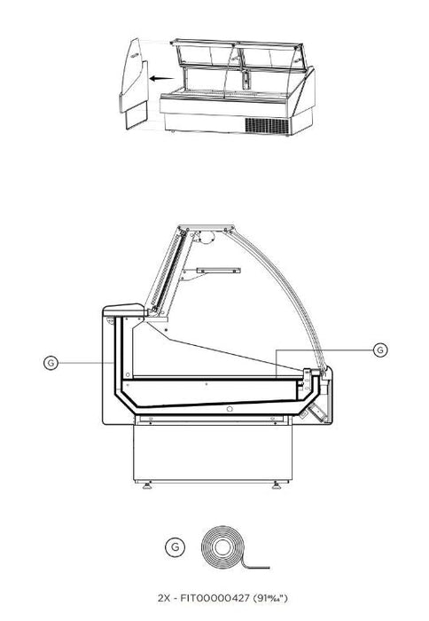 Hydra-Kool KFM-OF-120-S Fresh Meat Open Front Deli Case - Top Restaurant Supplies