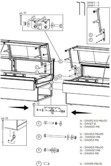 Hydra-Kool KFM-OF-120-S Fresh Meat Open Front Deli Case - Top Restaurant Supplies