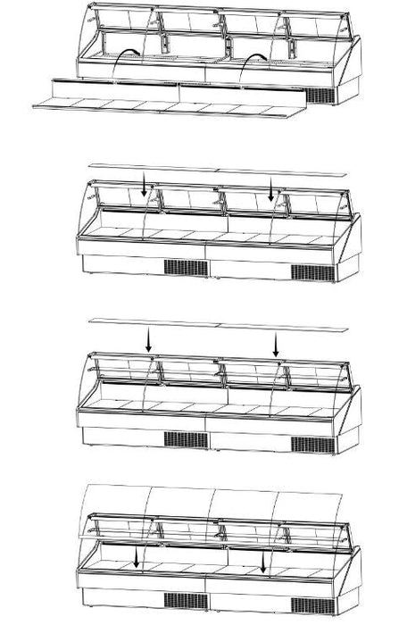 Hydra-Kool KFM-OF-120-S Fresh Meat Open Front Deli Case - Top Restaurant Supplies