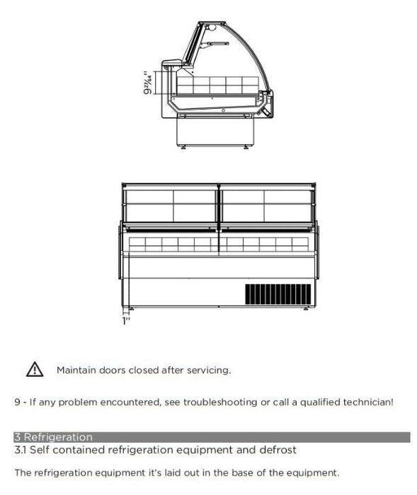 Hydra-Kool KFM-OF-120-S Fresh Meat Open Front Deli Case - Top Restaurant Supplies