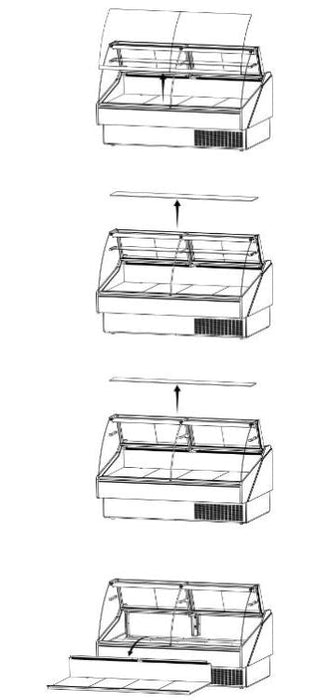 Hydra-Kool KFM-OF-50-S Fresh Meat Open Front Deli Case - Top Restaurant Supplies