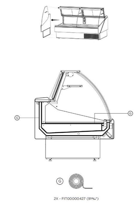 Hydra-Kool KFM-OF-50-S Fresh Meat Open Front Deli Case - Top Restaurant Supplies