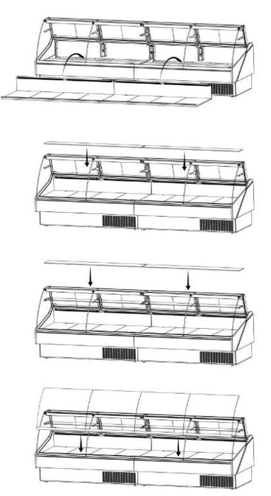 Hydra-Kool KFM-OF-50-S Fresh Meat Open Front Deli Case - Top Restaurant Supplies