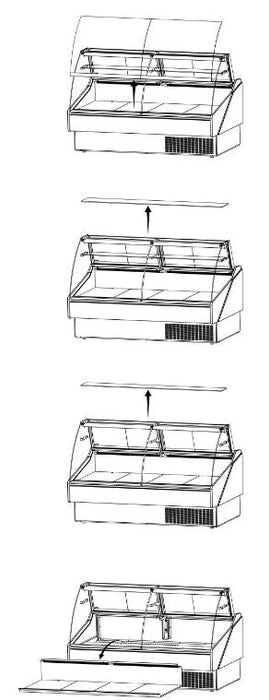 Hydra-Kool KFM-OF-80-S Fresh Meat Open Front Deli Case - Top Restaurant Supplies