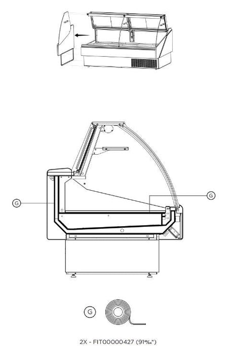 Hydra-Kool KFM-OF-80-S Fresh Meat Open Front Deli Case - Top Restaurant Supplies
