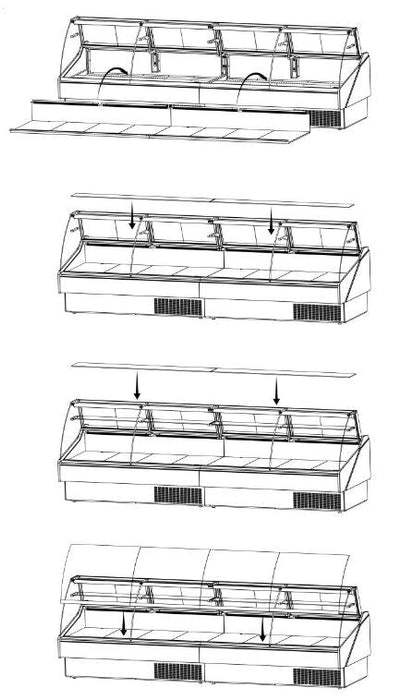 Hydra-Kool KFM-OF-80-S Fresh Meat Open Front Deli Case - Top Restaurant Supplies