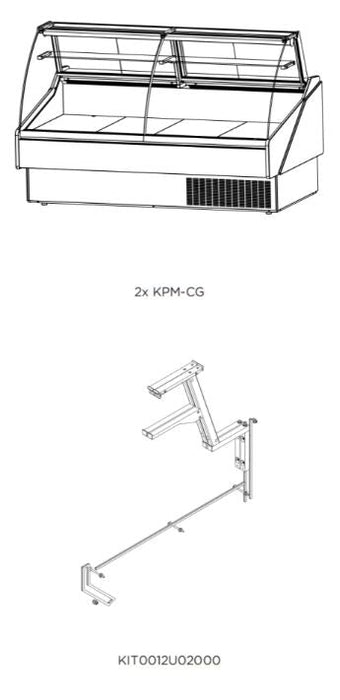Hydra Kool KPM-CG-80-S Deli Products and Packaged Meat Curved Glass Deli Case - Top Restaurant Supplies